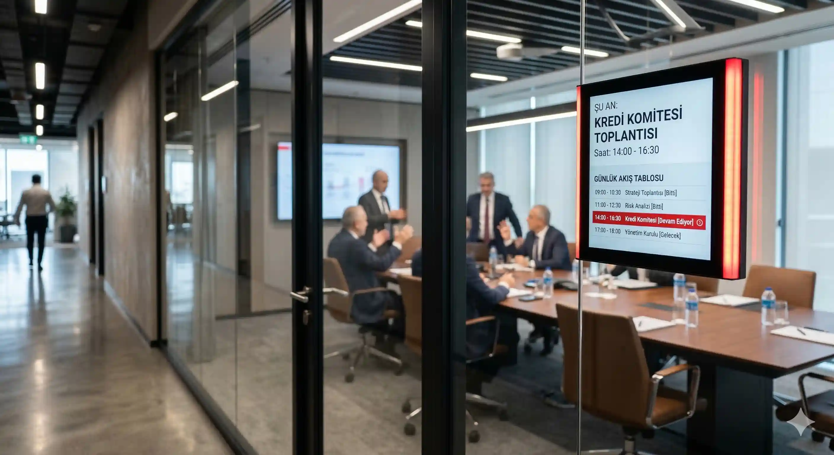 Toplantı Odası Bilgi Ekranı kullanım örneği