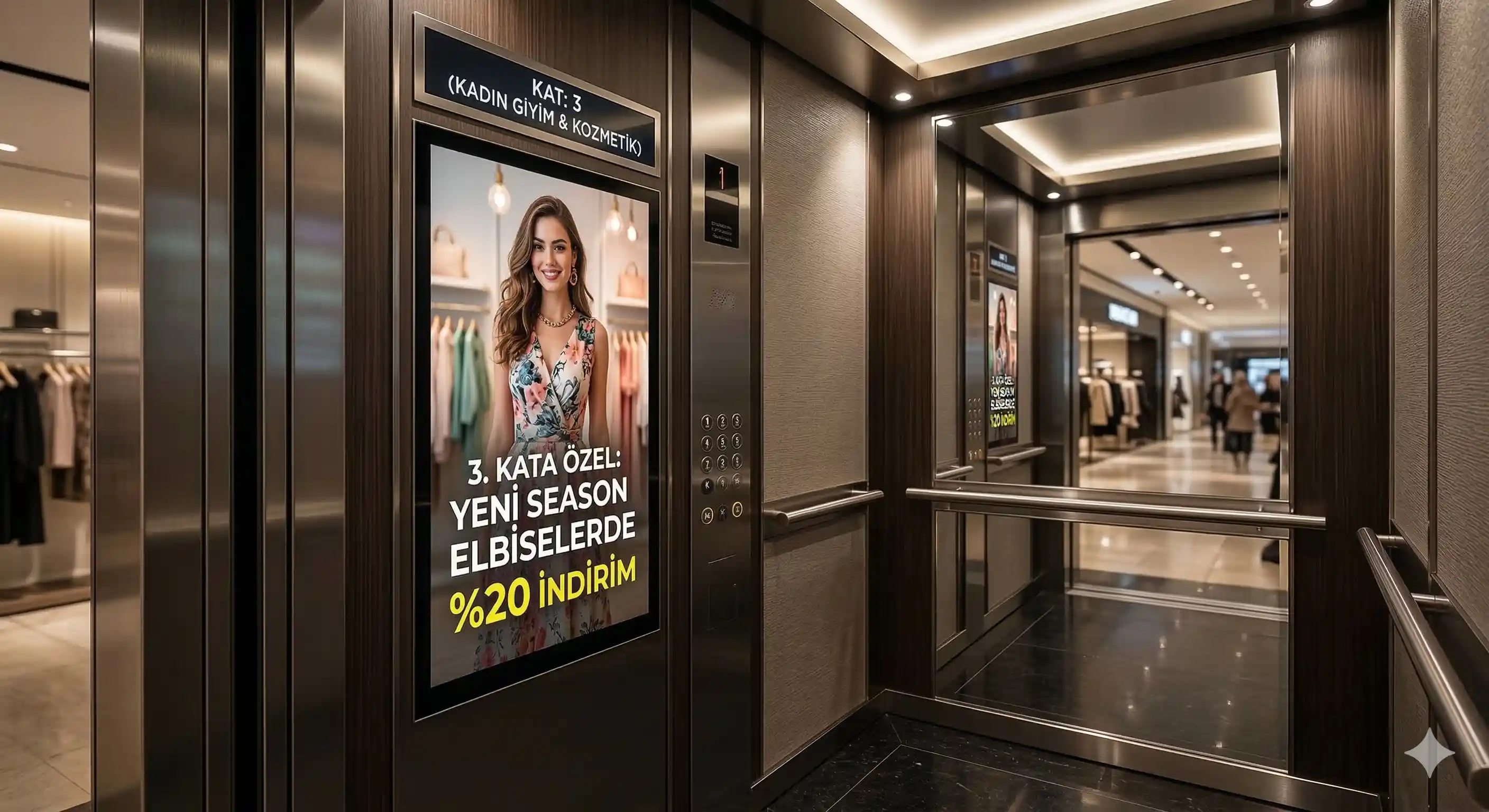 Asansör Ekranı kullanım örneği