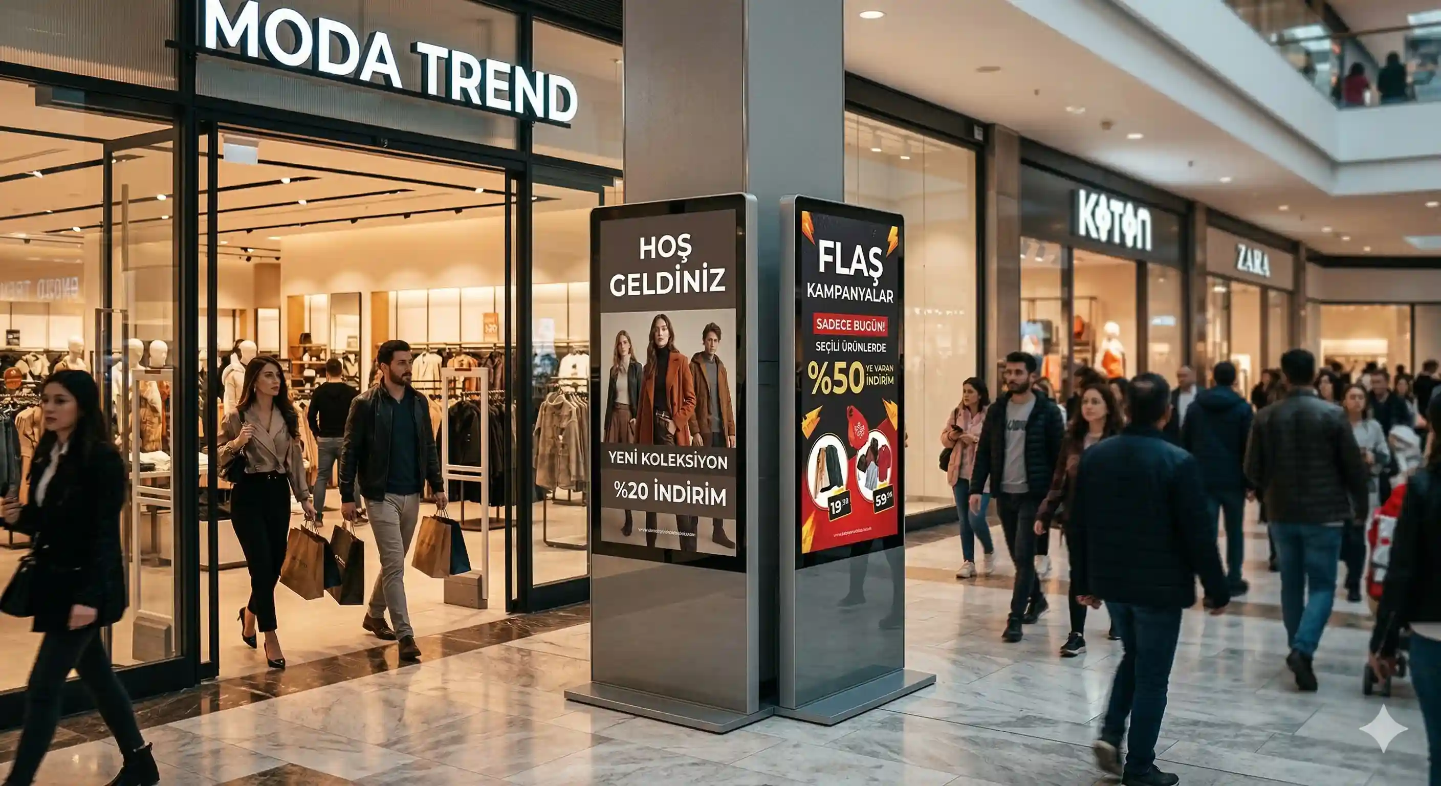 Dijital Totem Ekran kullanım örneği