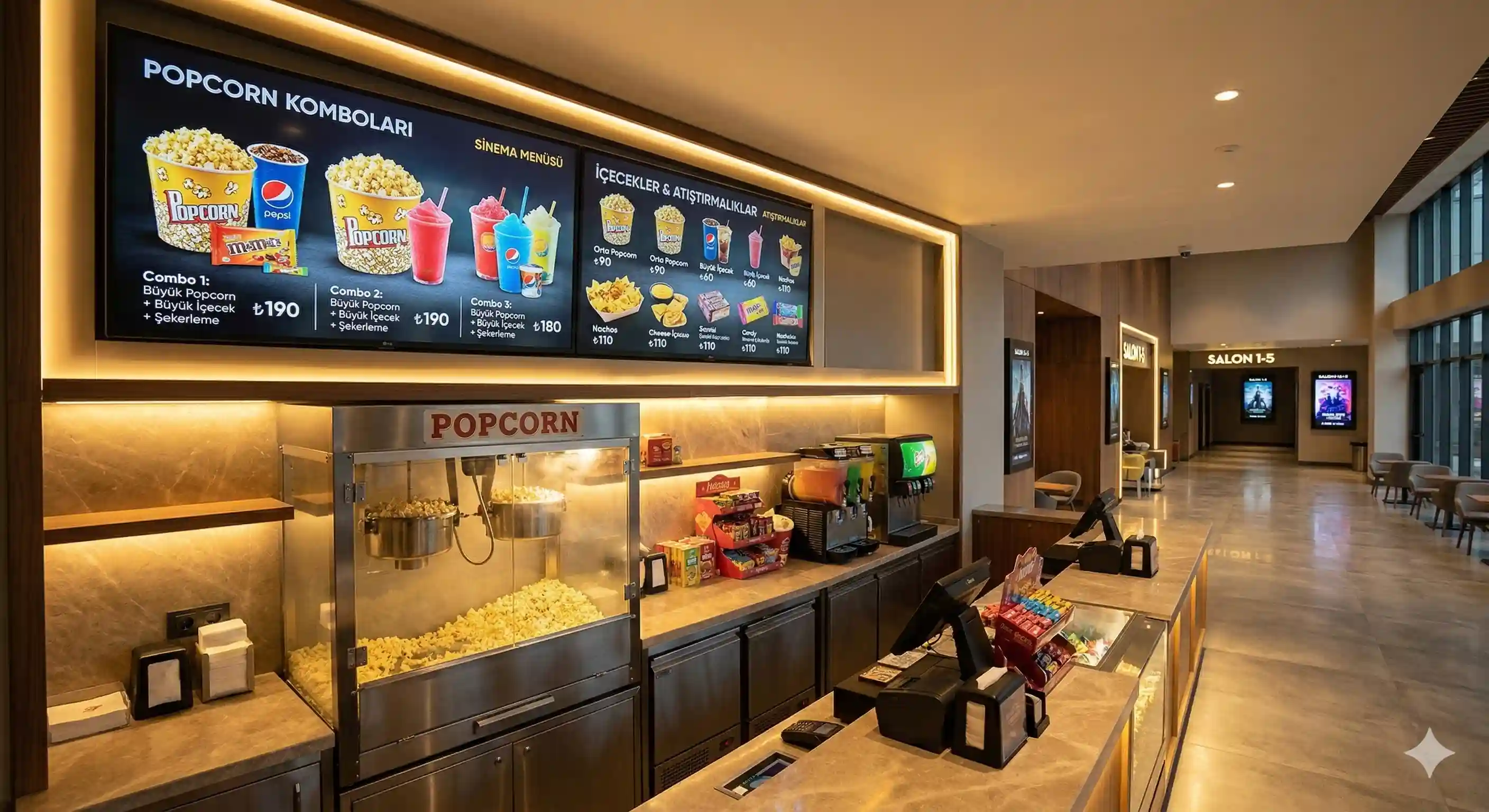 Dijital Menü Board kullanım örneği